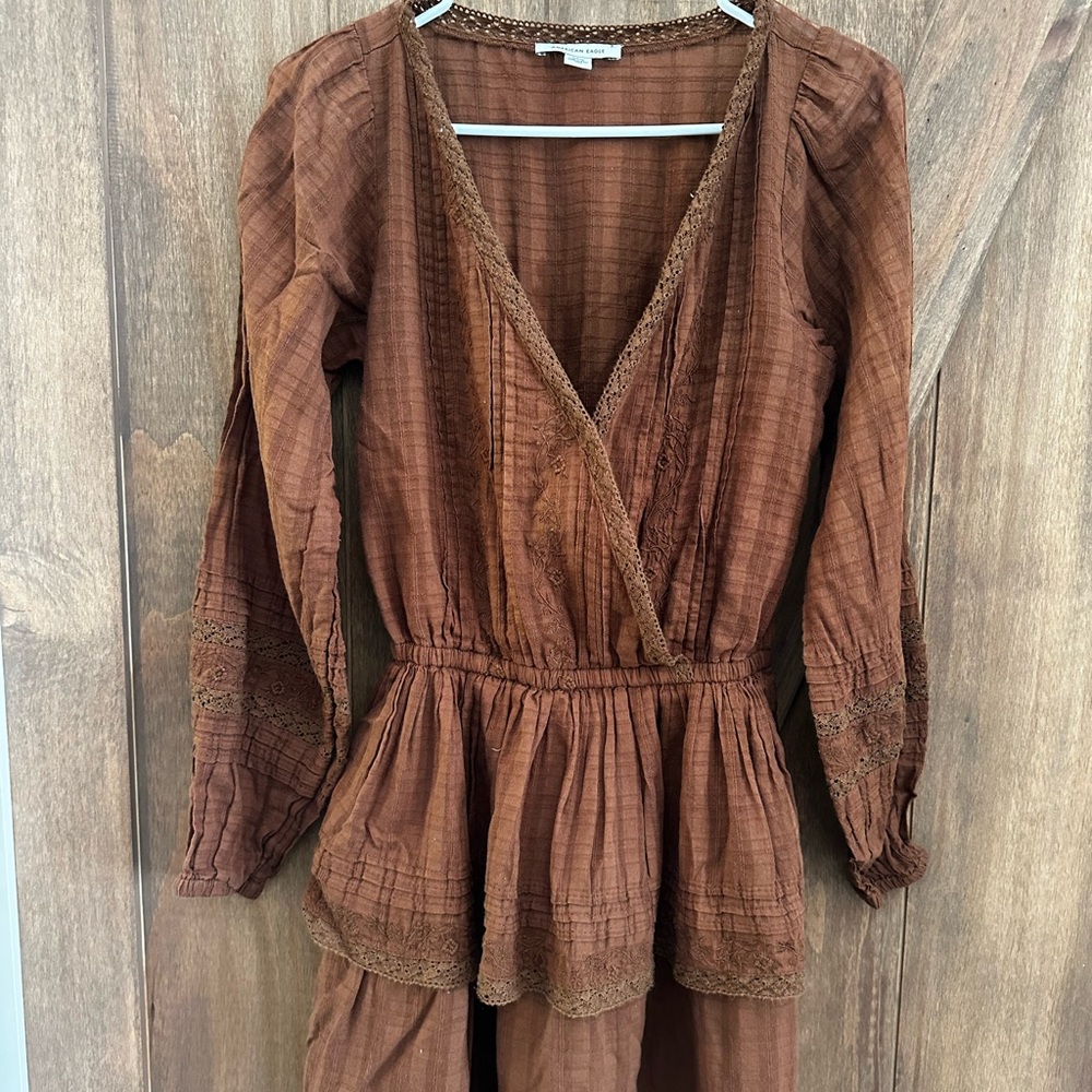 Brown Long Sleeve AMERICAN EAGLE Dress